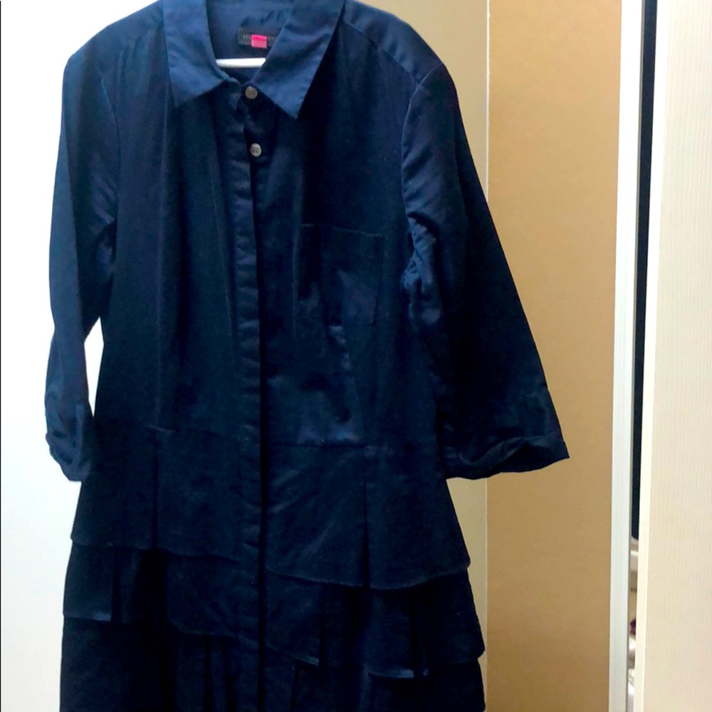 Blue shirt dress
